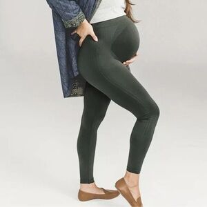 Blanqi Maternity Belly‎ Support Leggings Forest Green Size Large